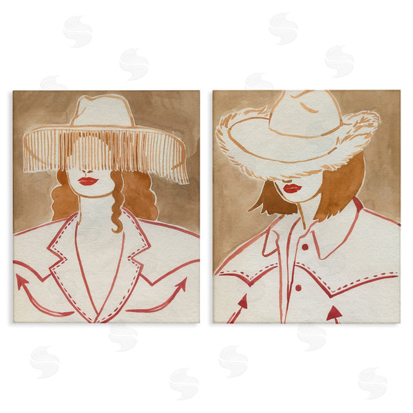 stupell industries Grace Popp | Boho Cowgirls in Hats