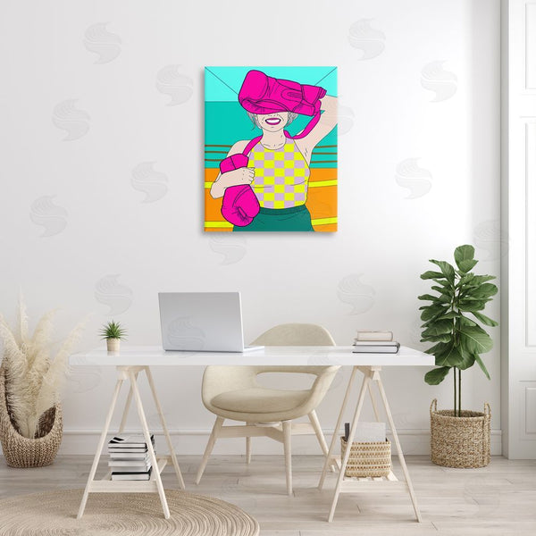 Stupell Industries Grace Popp | Bold Kickboxing Woman Wall Art