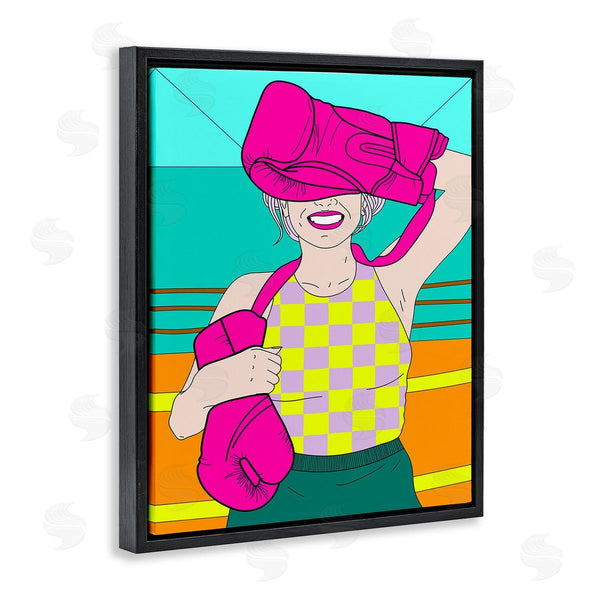 Stupell Industries Grace Popp | Bold Kickboxing Woman Wall Art