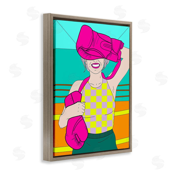 Stupell Industries Grace Popp | Bold Kickboxing Woman Wall Art