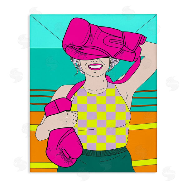 stupell industries Grace Popp | Bold Kickboxing Woman Wall Art