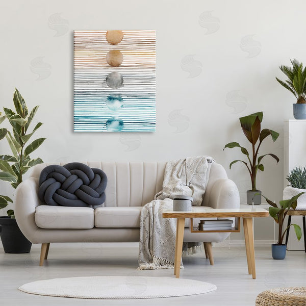 Stupell Industries Grace Popp | Brown & Blue Gradient Circles Wall Art