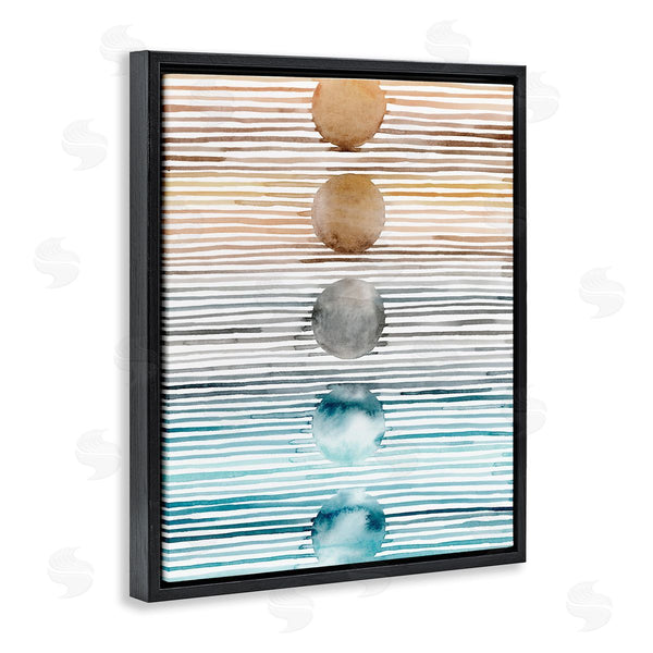 Stupell Industries Grace Popp | Brown & Blue Gradient Circles Wall Art