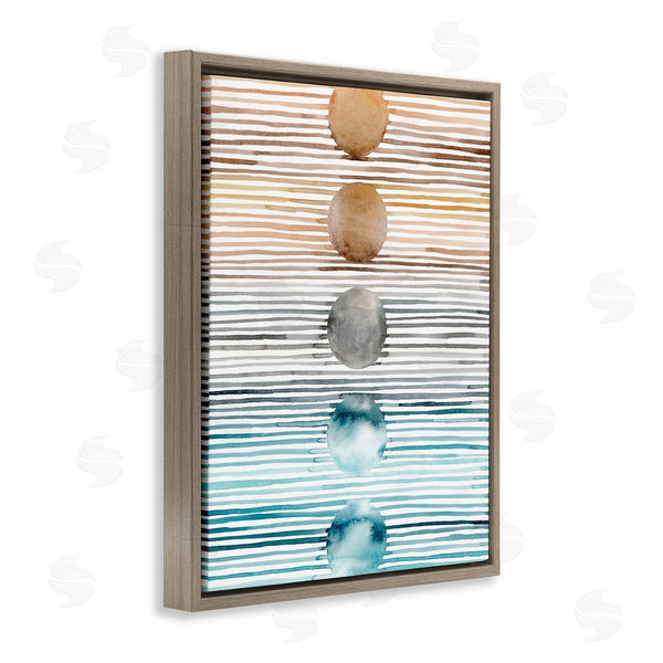 Stupell Industries Grace Popp | Brown & Blue Gradient Circles Wall Art