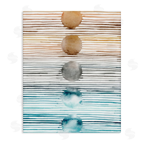 stupell industries Grace Popp | Brown & Blue Gradient Circles Wall Art