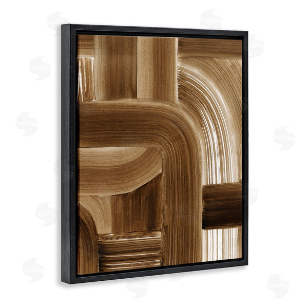 Stupell Industries Grace Popp | Brown Curved Paint Strokes