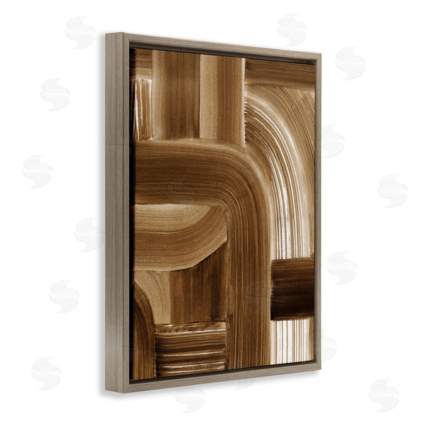 Stupell Industries Grace Popp | Brown Curved Paint Strokes