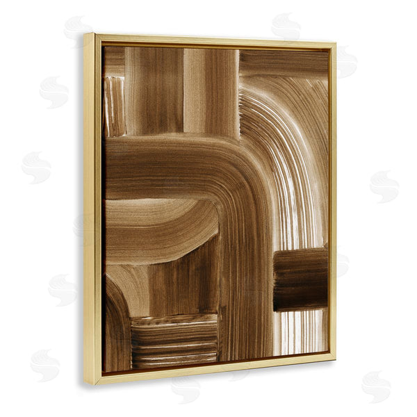 Stupell Industries Grace Popp | Brown Curved Paint Strokes
