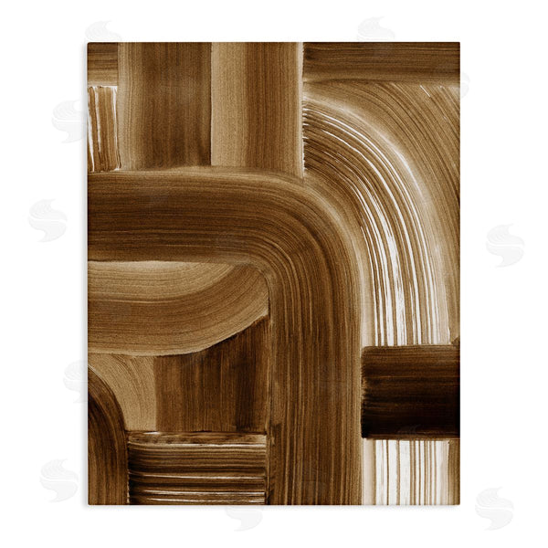 stupell industries Grace Popp | Brown Curved Paint Strokes