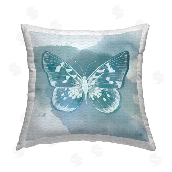 Stupell Industries Grace Popp | Butterfly With Modern Splash Printed Throw Pillow