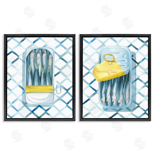 Stupell Industries Grace Popp | Canned Sardines Food Art Wall Art