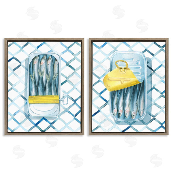 Stupell Industries Grace Popp | Canned Sardines Food Art Wall Art