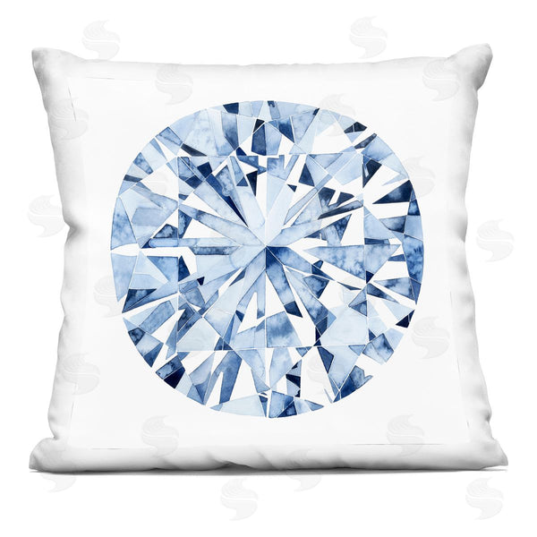 stupell industries Grace Popp | Casual Glam Diamond Jewel Round Bling Printed Throw Pillow