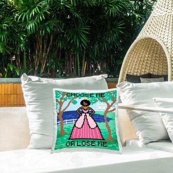Stupell Industries Grace Popp | Choose Me Pixel Princess Printed Throw Pillow