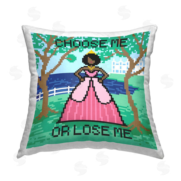 stupell industries Grace Popp | Choose Me Pixel Princess Printed Throw Pillow