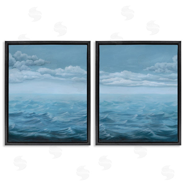 Stupell Industries Grace Popp | Clouds Over Rough Sea Waves