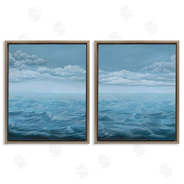 Stupell Industries Grace Popp | Clouds Over Rough Sea Waves