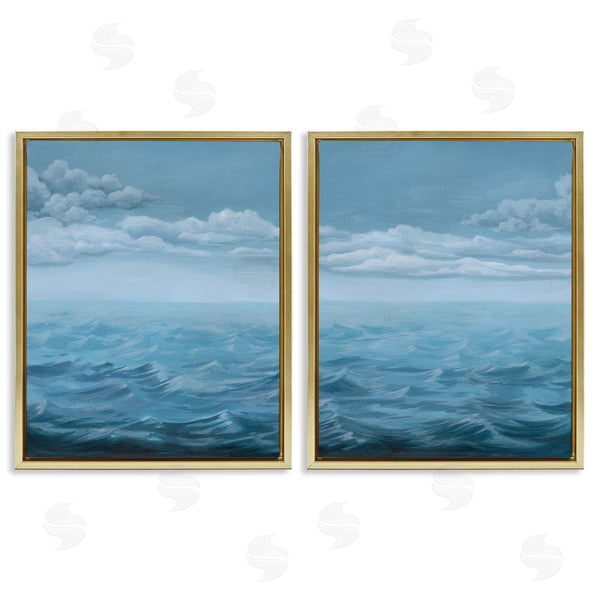 Stupell Industries Grace Popp | Clouds Over Rough Sea Waves