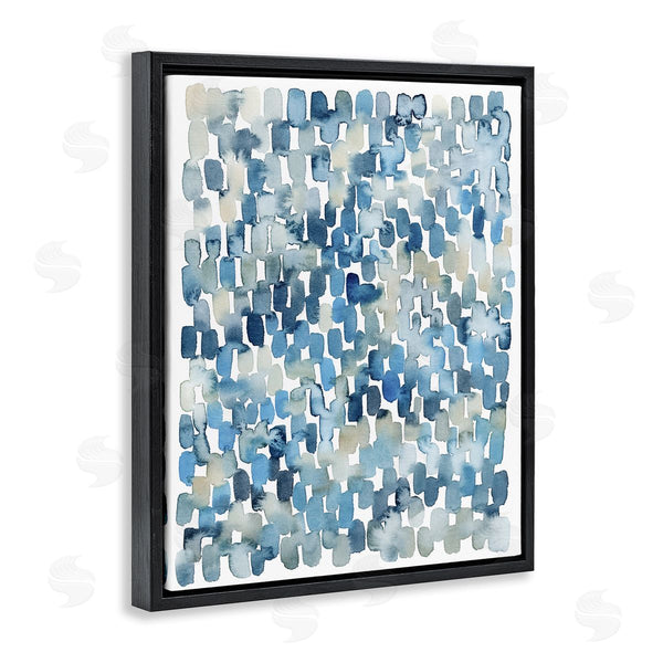 Stupell Industries Grace Popp | Coastal Tile Abstract Soft Blue Beige Shapes