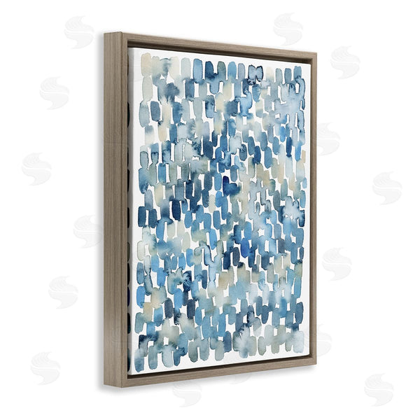 Stupell Industries Grace Popp | Coastal Tile Abstract Soft Blue Beige Shapes