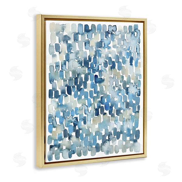 Stupell Industries Grace Popp | Coastal Tile Abstract Soft Blue Beige Shapes