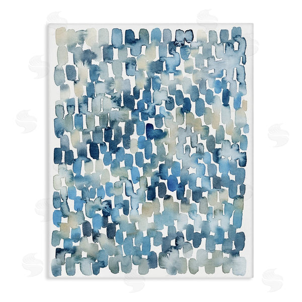 stupell industries Grace Popp | Coastal Tile Abstract Soft Blue Beige Shapes