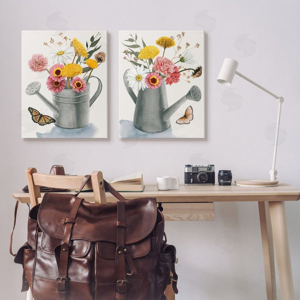 Stupell Industries Grace Popp | Country Garden Botanical Watering Cans Wall Art