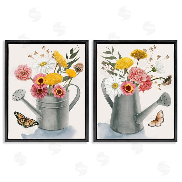 Stupell Industries Grace Popp | Country Garden Botanical Watering Cans Wall Art
