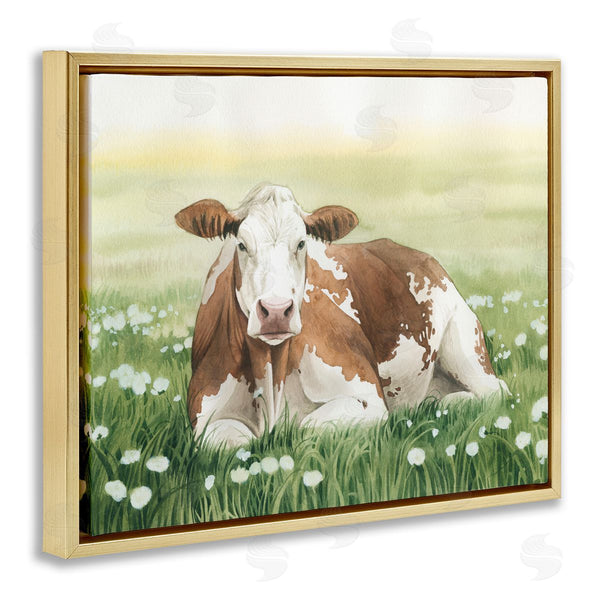 Stupell Industries Grace Popp | Cow And Meadow Blossoms Wall Art
