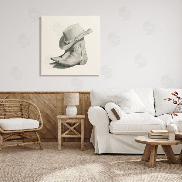 Stupell Industries Grace Popp | Cowboy Boots Drawing Wall Art
