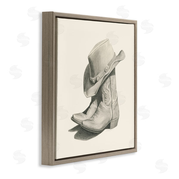 Stupell Industries Grace Popp | Cowboy Boots Drawing Wall Art