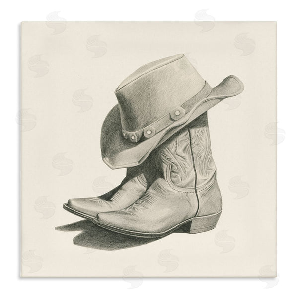 stupell industries Grace Popp | Cowboy Boots Drawing Wall Art