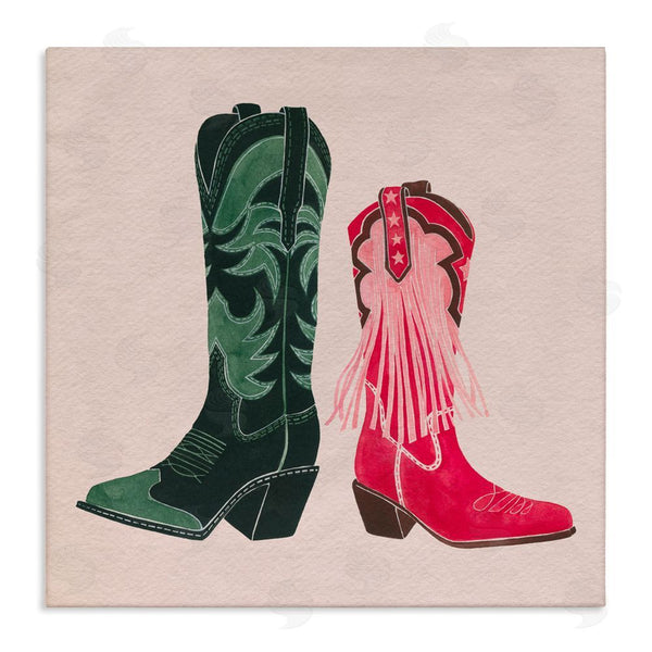 stupell industries Grace Popp | Cowboy & Cowgirl Boots Wall Art