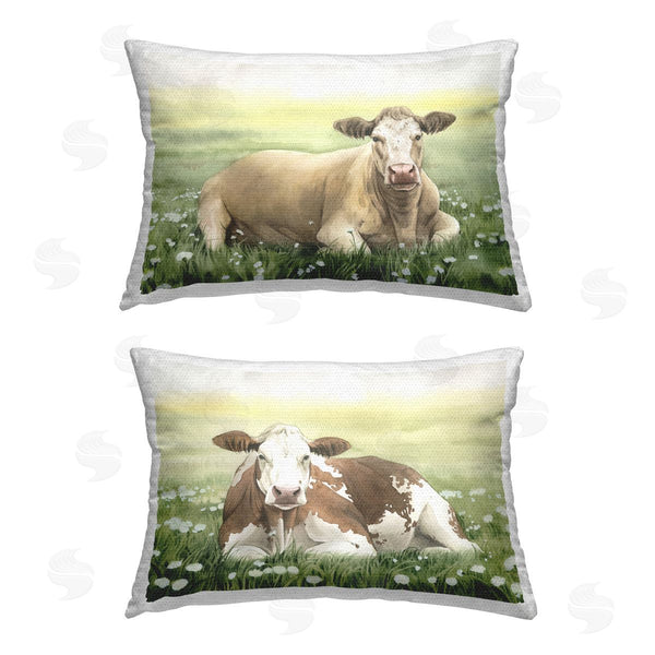 Stupell Industries Grace Popp | Cows Resting In Flower Field