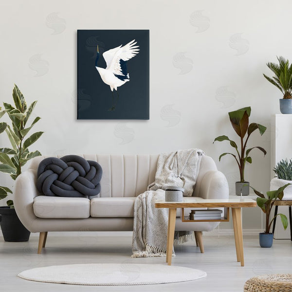 Stupell Industries Grace Popp | Crane Bird Facing Left Wall Art