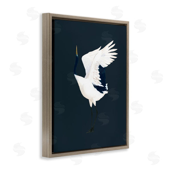 Stupell Industries Grace Popp | Crane Bird Facing Left Wall Art