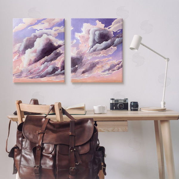 Stupell Industries Grace Popp | Cumulus Cloudy Sky Blue Orange Sunset Wall Art