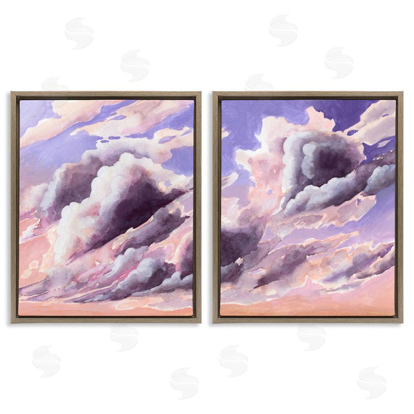 Stupell Industries Grace Popp | Cumulus Cloudy Sky Blue Orange Sunset Wall Art