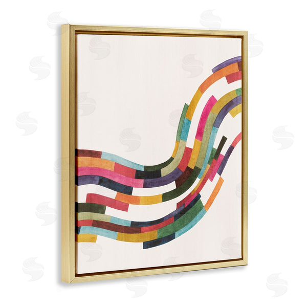 Stupell Industries Grace Popp | Curved Geometric Wave Wall Art