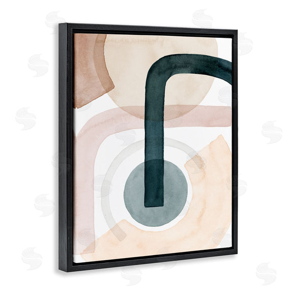 Stupell Industries Grace Popp | Curved Shape Study Abstract Brown Blue Arches