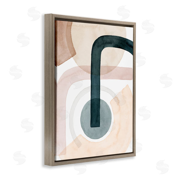 Stupell Industries Grace Popp | Curved Shape Study Abstract Brown Blue Arches