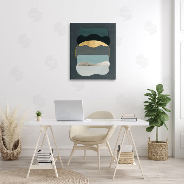 Stupell Industries Grace Popp | Dark Layered Shapes Wall Art