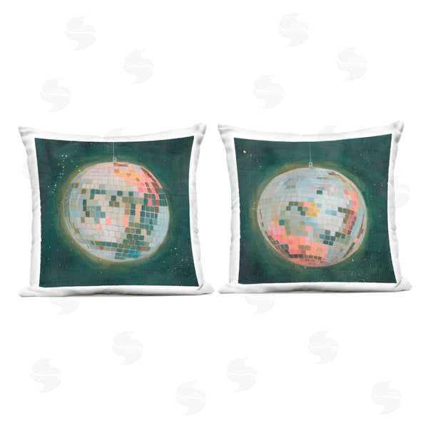 Stupell Industries Grace Popp | Disco Balls With Vivid Hues Printed Throw Pillow Set