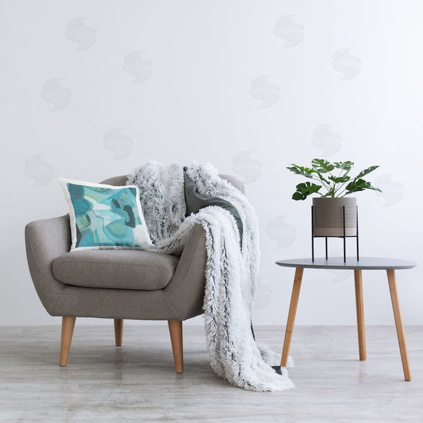 Stupell Industries Grace Popp | Dynamic Cascading Shapes Printed Throw Pillow