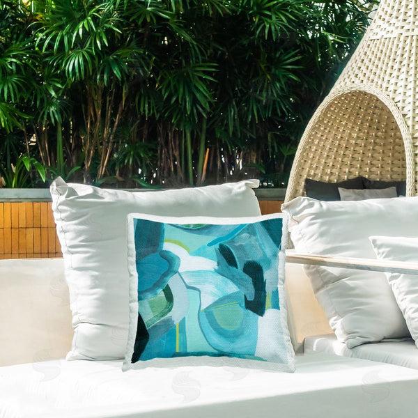 Stupell Industries Grace Popp | Dynamic Cascading Shapes Printed Throw Pillow