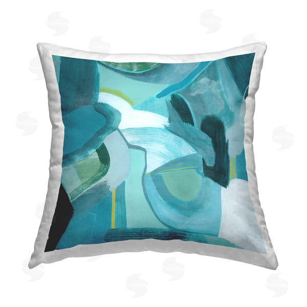 stupell industries Grace Popp | Dynamic Cascading Shapes Printed Throw Pillow