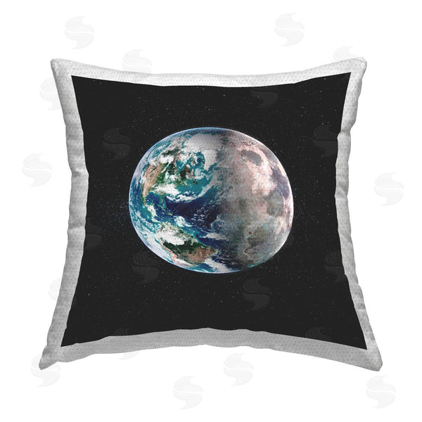 Stupell Industries Grace Popp | Earth In Outer Space Printed Throw Pillow