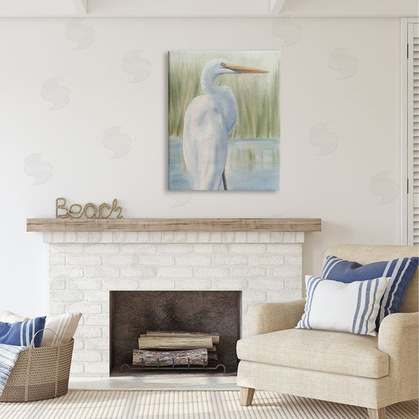 Stupell Industries Grace Popp | Egret Marshland Painting Wall Art