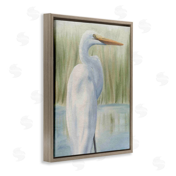 Stupell Industries Grace Popp | Egret Marshland Painting Wall Art