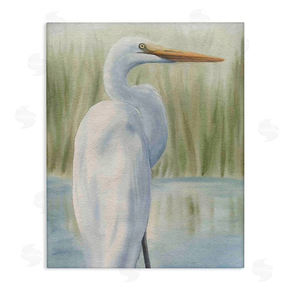 stupell industries Grace Popp | Egret Marshland Painting Wall Art